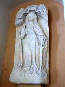 Późnogotycka figura św. Katarzyny Aleksandryjskiej, XV w.